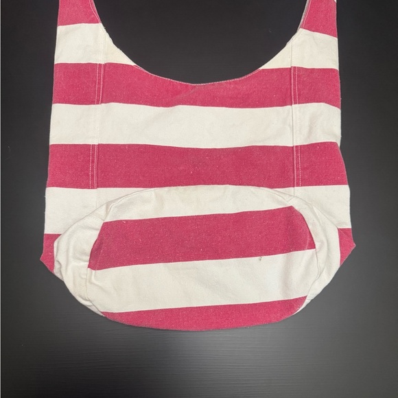 Lucky 777 Striped Pink & White Shoulder Bag - South Padre Island - Picture 4 of 7